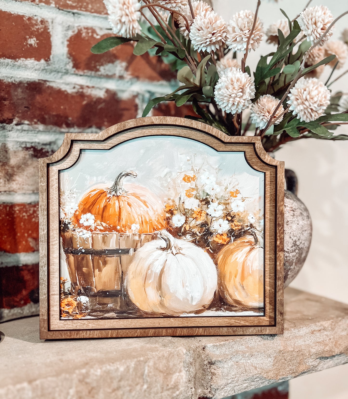 Provincial Pumpkin Bucket Framed Art
