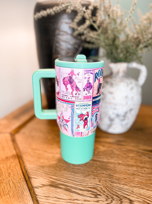 Pink Rodeo Poster 20oz Flip Top Tumbler